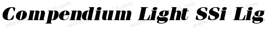Compendium Light SSi Light Italic字体转换